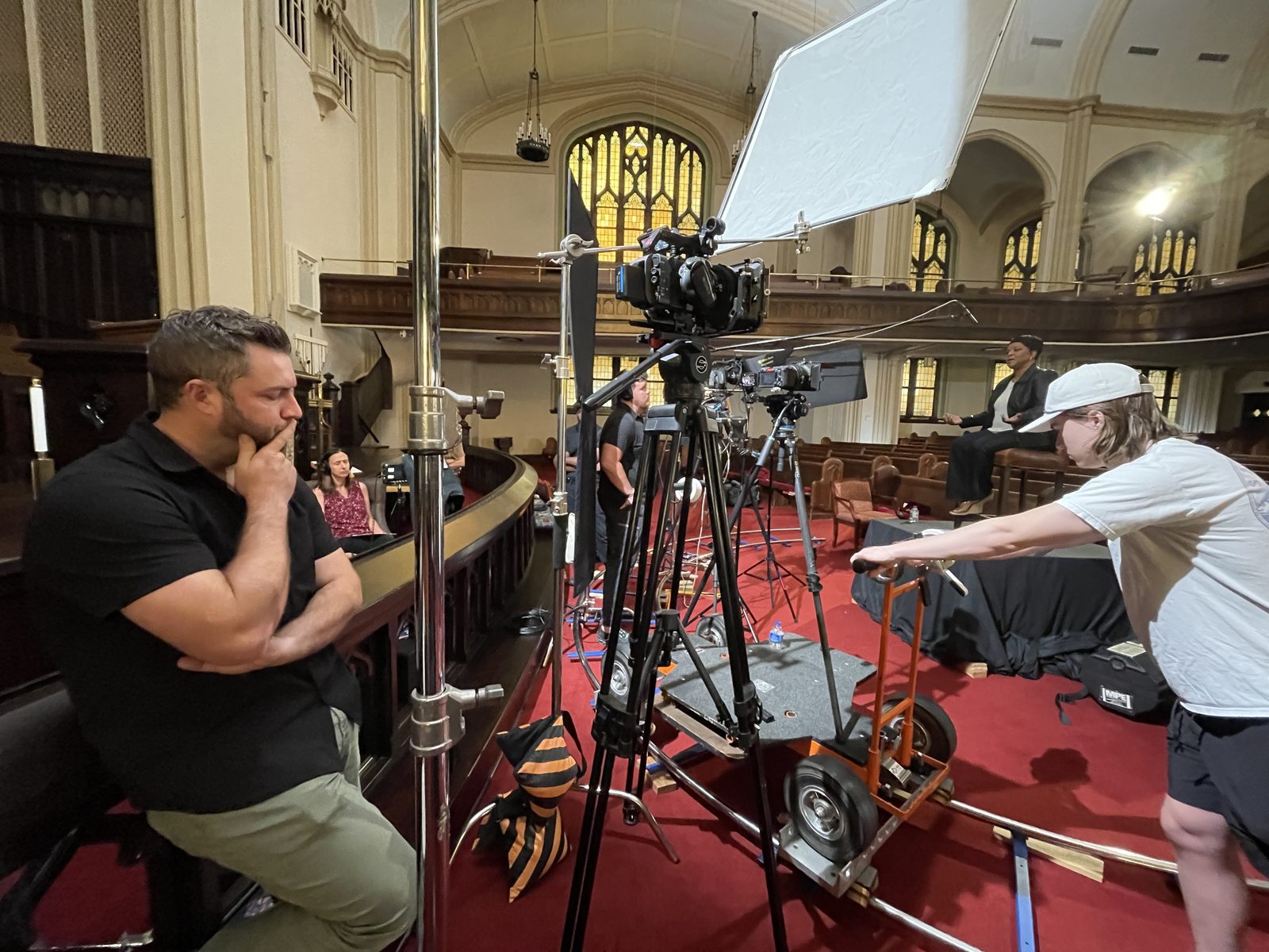 Historic location filming with full lighting and cinema camera package